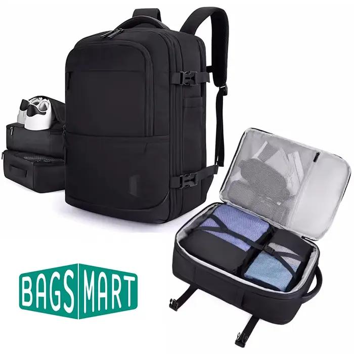 4 pièces 40L cabine de voyage sac à dos BAGSMART 17.3 ''sac à dos pour ordinateur portable compagnie