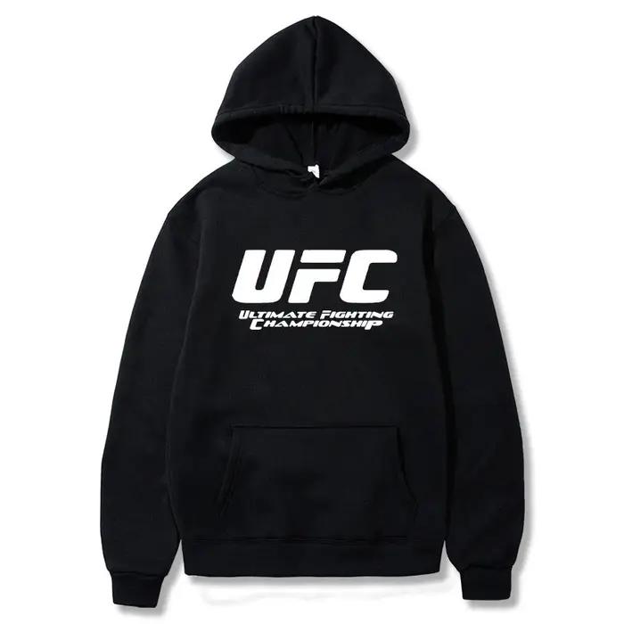 Nouveau Sweat à Capuche Homme UFC 2026 – Imprimé Polaire Décontracté Sport Automne Hiver