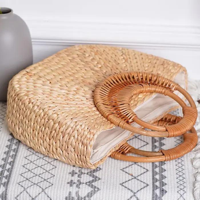 YoReAi-Sac de plage en paille tissé pour femme, élégant, style bohème, grand fourre-tout, sac à main
