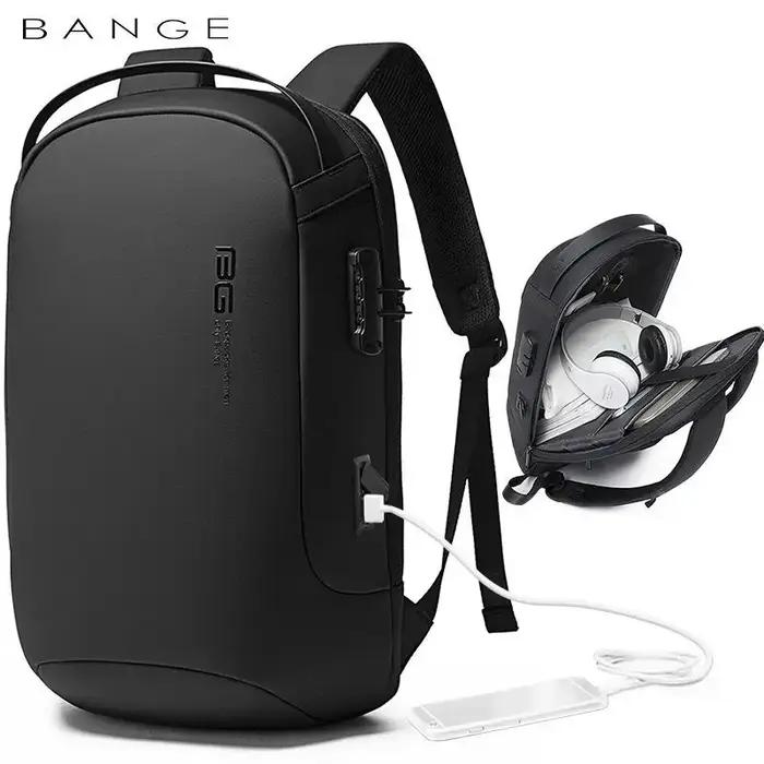 BANGE-Sacs à dos multifonctions SR pour ordinateur portable, sac à dos de voyage étanche, sacs d'éco