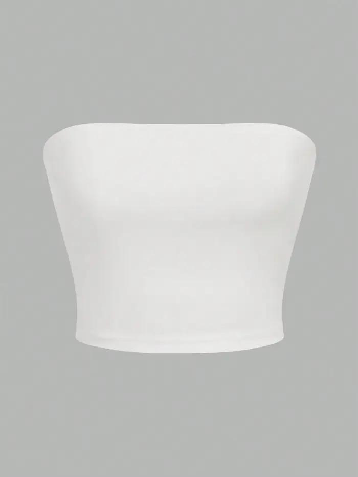 Gilet sans bretelles pour femmes, 3 pièces, haut court sans manches, bustier tubulaire, bouche plate
