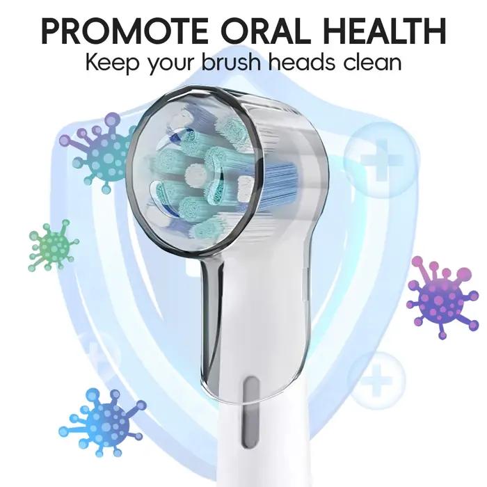 Housses anti-poussière pour brosse à dents, compatibles avec les têtes de rechange Braun Oral B et l
