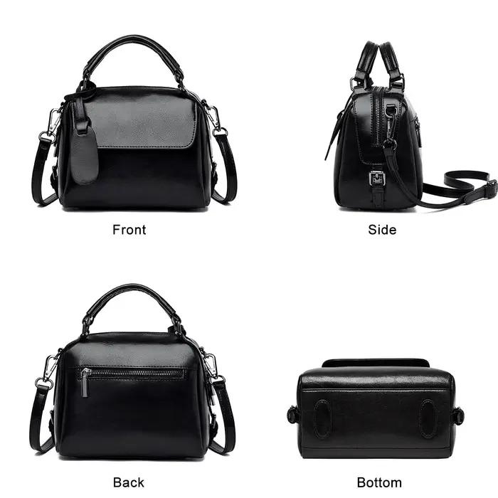 Sac à main de luxe FOXER en cuir fendu pour femme, sac à bandoulière rétro décontracté, sac à poigné