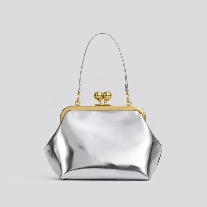 Sac fourre-tout de luxe élégant en cuir de couleur unie pour femme, grande capacité, idéal pour le q