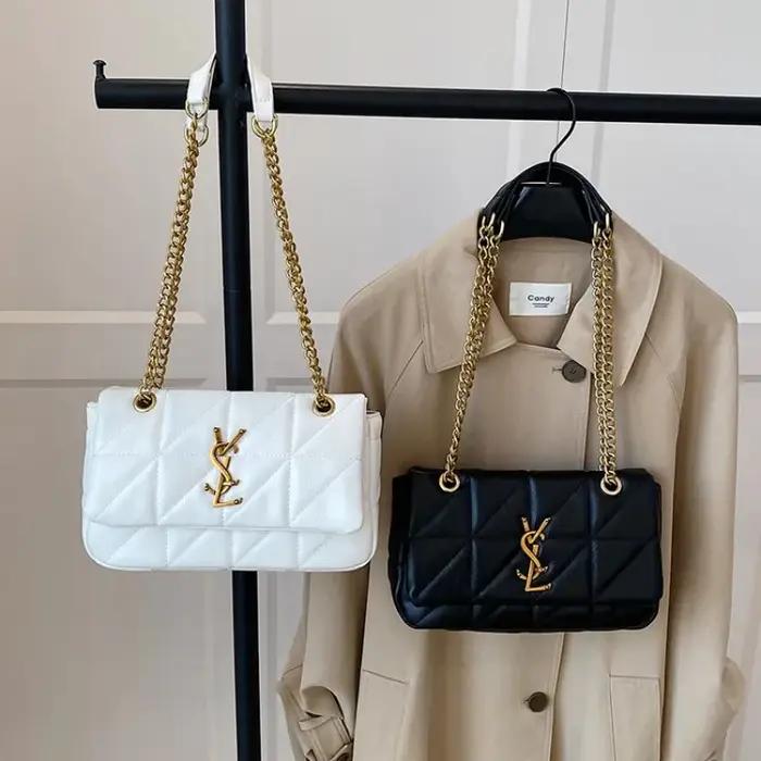 Sac carré vintage pour femme, sac à bandoulière tendance avec chaîne, convertible en sac à épaule, i