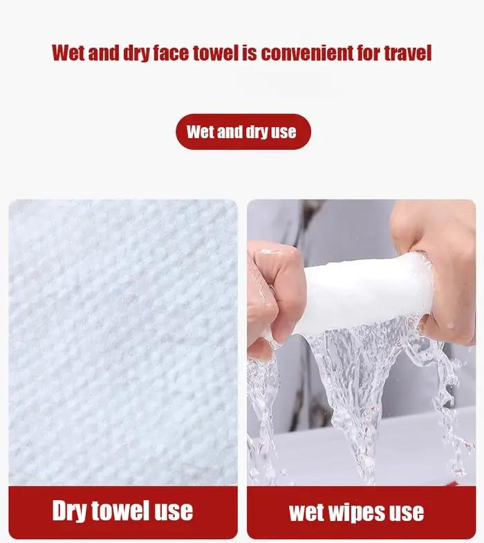 Serviettes de voyage jetables, lingettes pour le visage compressées, comprimés compacts, Mini linget