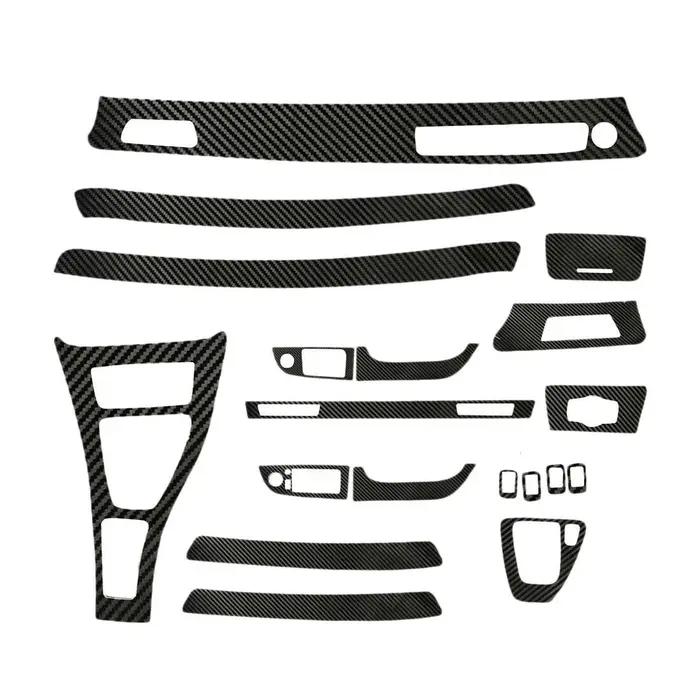 Autocollant d'habillage d'enveloppe de Fiber de carbone brillant intérieur 3D pour BMW série 3 E90 2