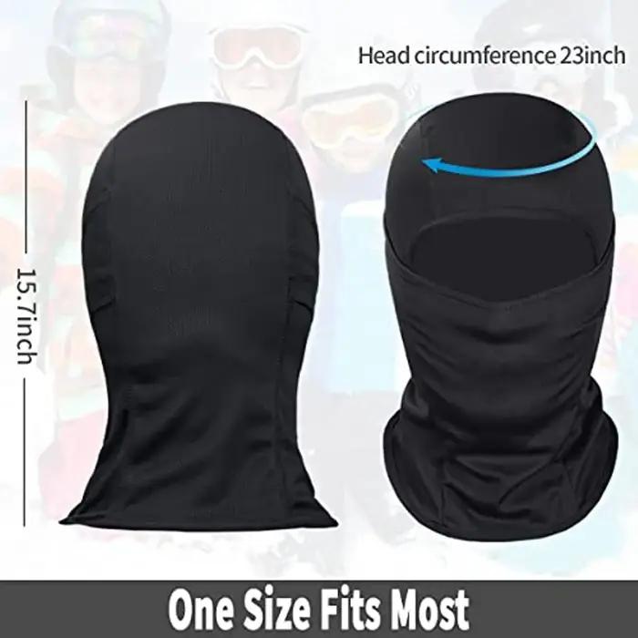 Cagoule masque facial masque de Ski pour hommes femmes masque complet capuche neige moto course temp