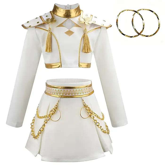 Ensemble de spectacle de danse pour filles, 3 pièces, ensemble de costumes de carnaval Cosplay, ense