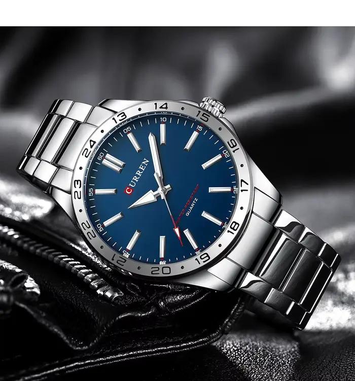 CURREN 8452 hommes montre à Quartz Ultra mince Simple Hodinky mode montre-bracelet en acier inoxydab