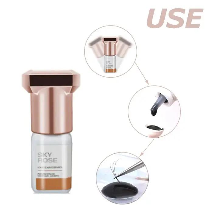 Colle Rose ciel forte à séchage rapide pour Extensions de cils, 5/10 pièces, 5ml, rétention adhésive
