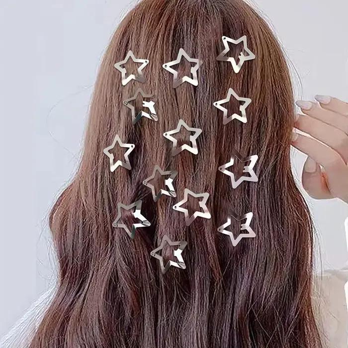 Pinces à cheveux étoiles en filigrane pour filles, 2 à 100 pièces, épingles à cheveux en métal, Barr