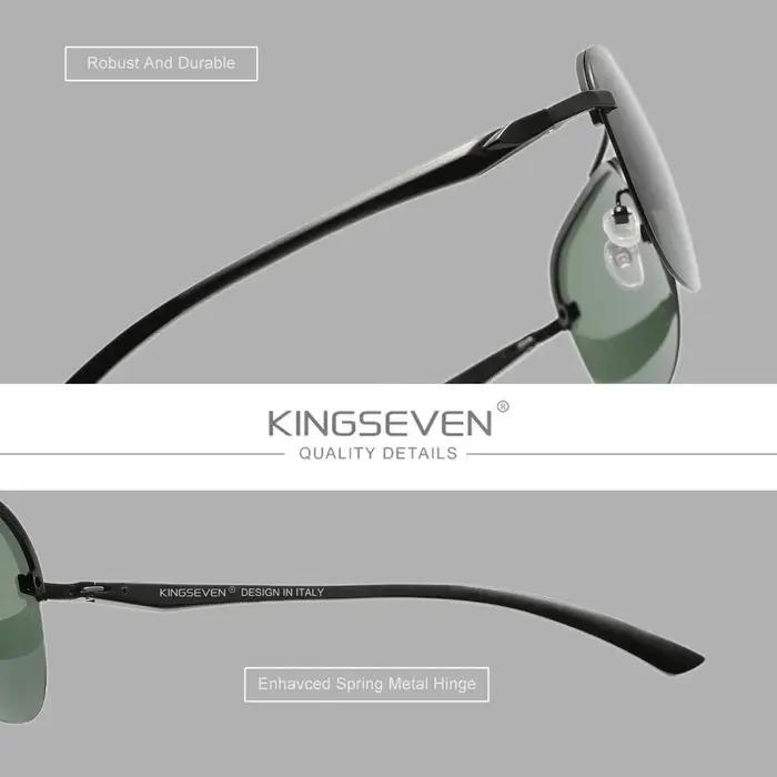 KINGSEVEN – lunettes de soleil polarisées sans monture en aluminium et magnésium, pour hommes/femmes