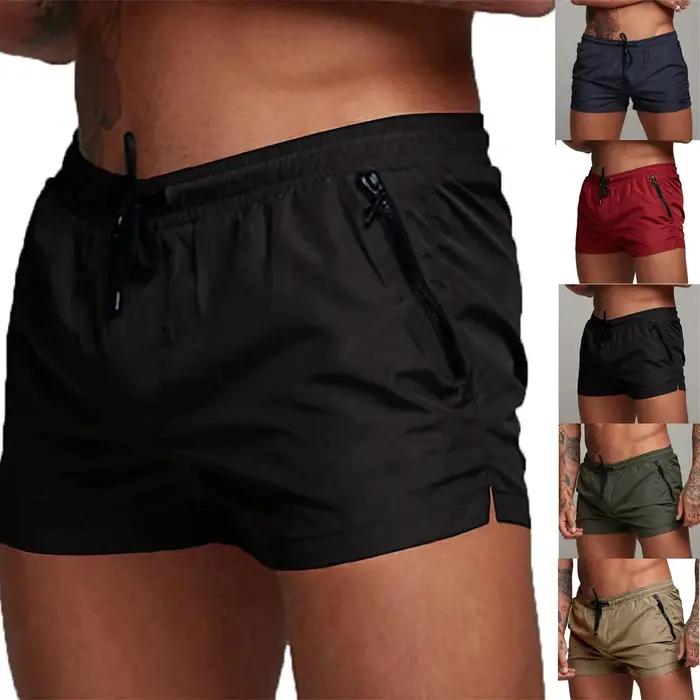 Maillot de bain pour hommes avec poches zippées, doublure en maille, short de plage d'été, séchage r