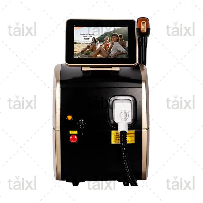 Épilateur laser professionnel en titane glacé sans douleur, appareil d'épilation au laser platine IC