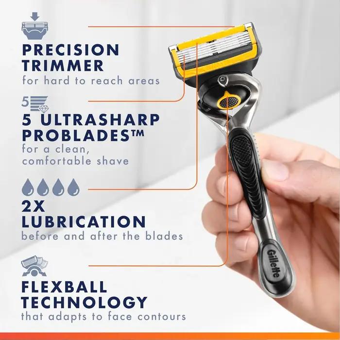Lames de rasoir Gillette ProGlide Shield pour hommes, recharges de lames 4/8 pièces, lames ProGlide
