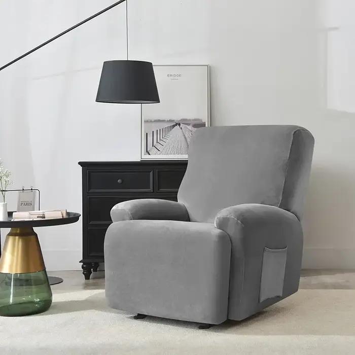 Housse de canapé inclinable extensible en velours, 1/2/3 places, housse de fauteuil relaxante, élast
