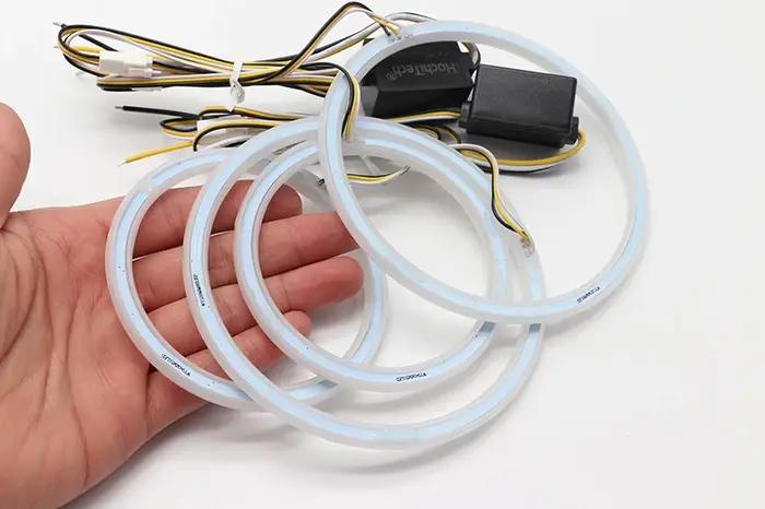 Kit d'anneaux œil d'ange LED en coton SMD de haute qualité, accessoires de voiture pour BMW E30 E32
