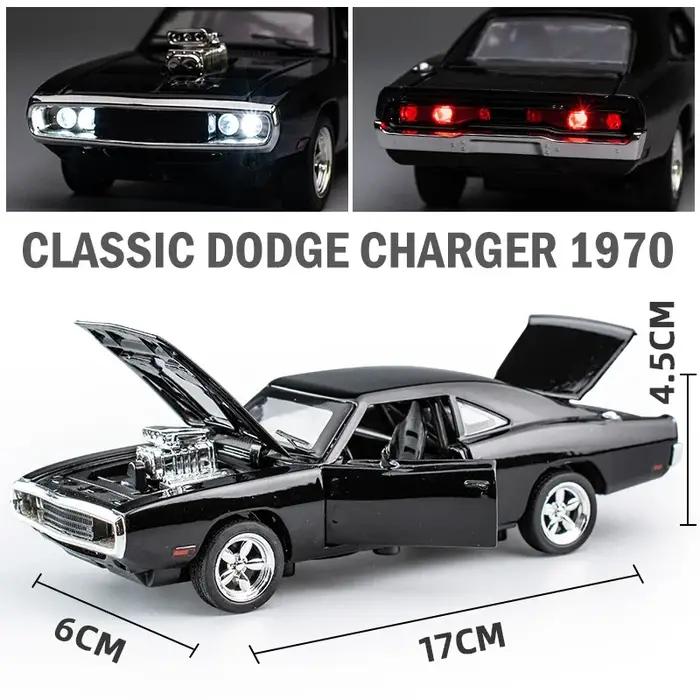 Modèle de voiture de sport en alliage Dodge Charger, Simulation 1:32, voiture de luxe, jouet pour en