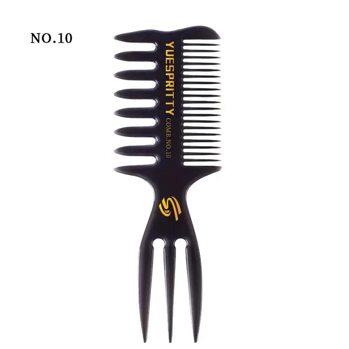 Peigne anti-rides à dents larges en plastique, peigne à friser antistatique, coiffure pour hommes, s
