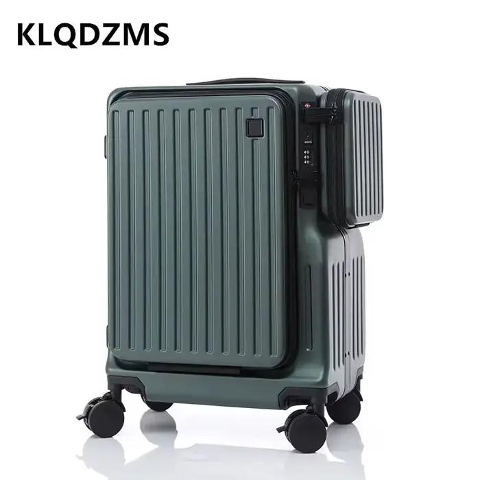 KLQDZMS Sac de cabine pour ordinateur portable 20 pouces en ABS+PC, valise multifonctionnelle à ouve