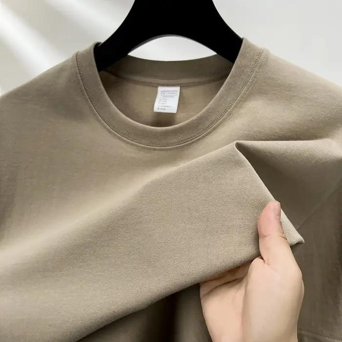 100% coton Été marque haut de gamme hommes manches courtes col rond Fashion Edition Type demi - manc