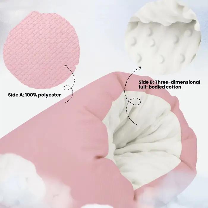 Oreiller d'allaitement peluche pour bébé - Coussin confortable avec bras chauds pour période lactation