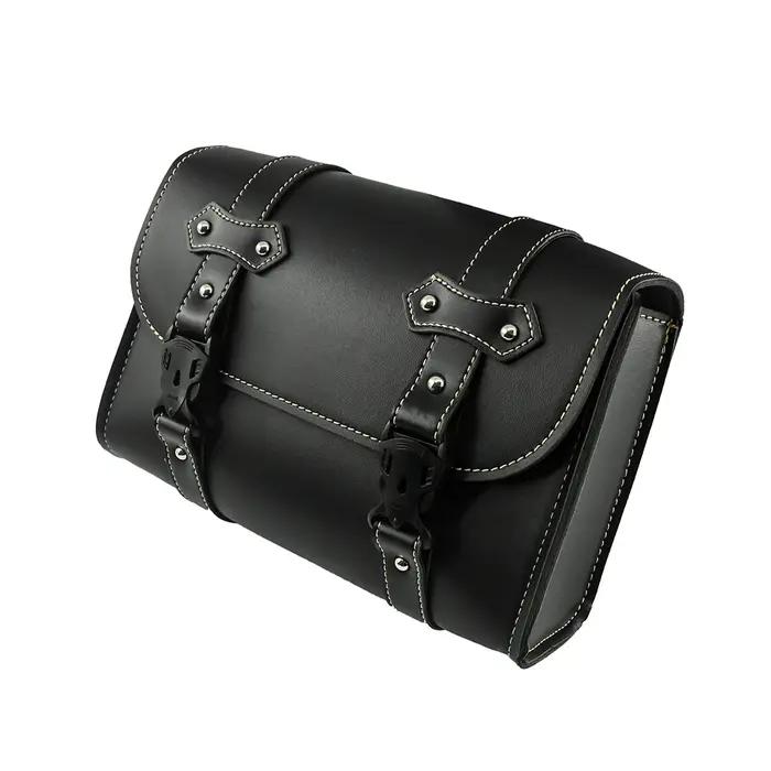 Sacoche de Moto modèle côté en cuir PU, sac de selle de bagages, pochette de rangement pour outils p