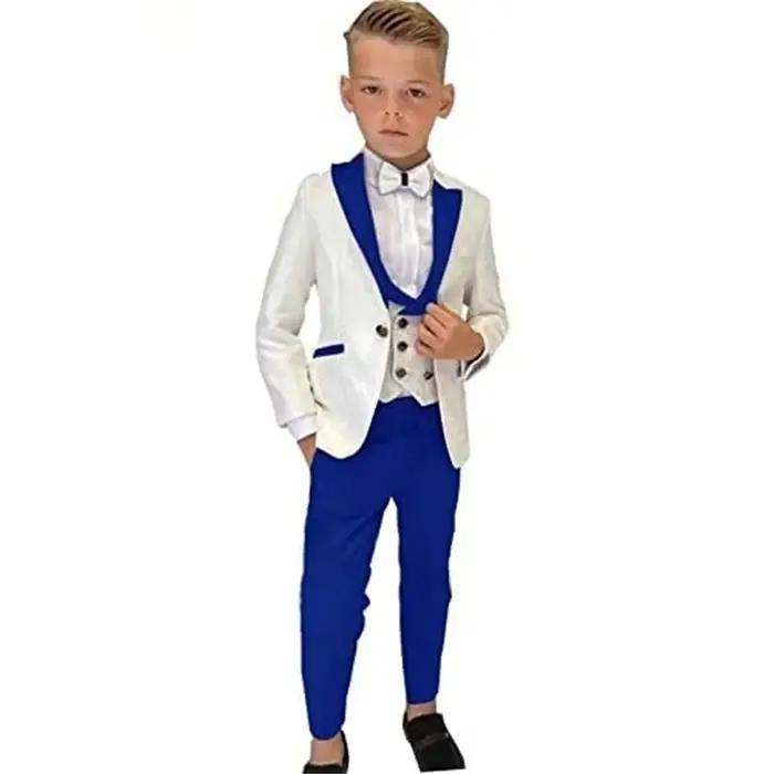 Paisley classique 4 pièces costumes pour garçons 3T-14 intelligent élégant garçon smoking tenue form