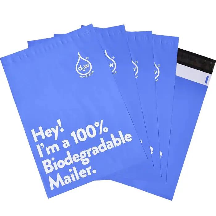 Sacs d'expédition biodégradables D2W 100%, pochette postale auto-adhésive Express, pochette étanche