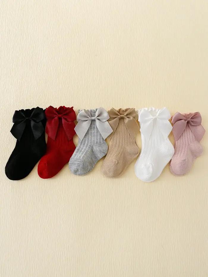 6 paires de chaussettes à bouche bulle en dentelle Rowan Bow pour bébé