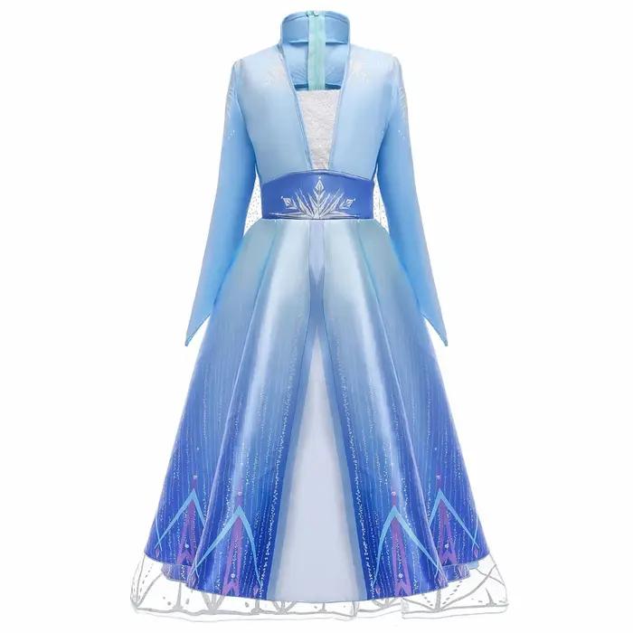 Robe princesse Elsa 2 Reine des Neiges 2025 - Costume cosplay carnaval fantaisie pour fille