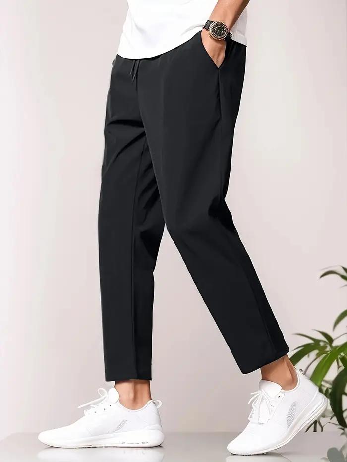 Pantalon de jogging décontracté pour homme, nouvelle collection printemps/été, couleur unie, fin, à
