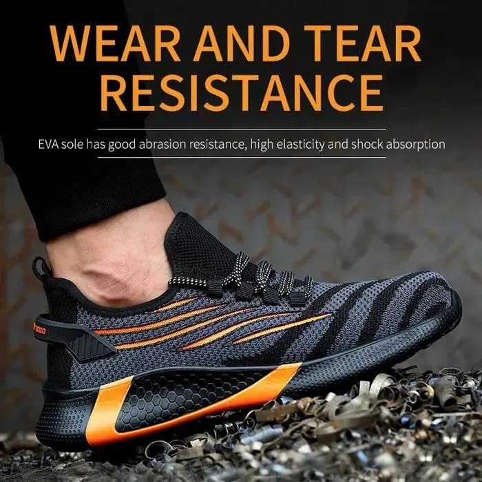 Chaussures de sécurité pour hommes et femmes, bottes de travail à bout en acier, indestructibles, lé