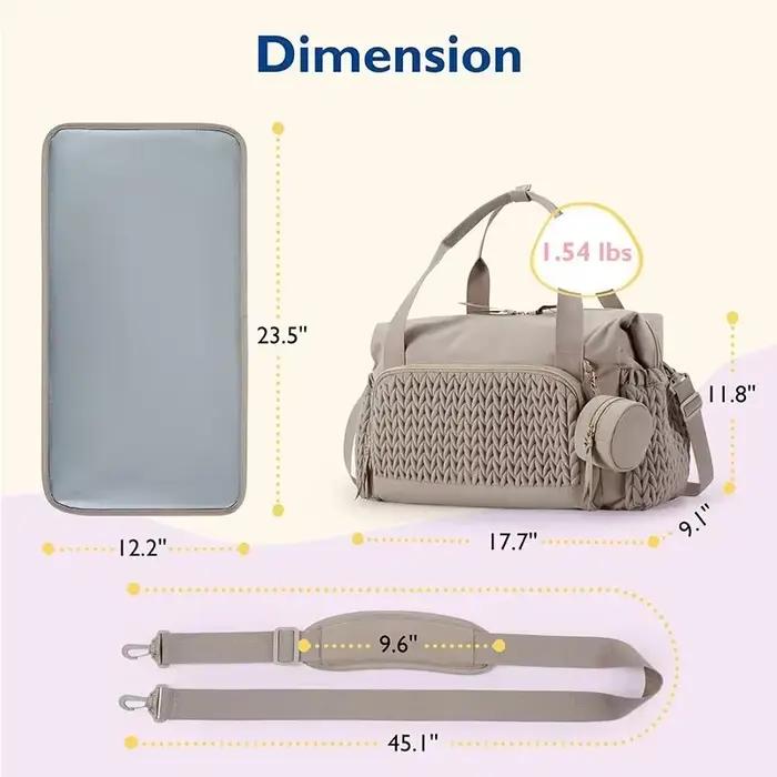 Sac à couches pour maman, organisateur de grande capacité pour bébé, sacs suspendus pour poussette,
