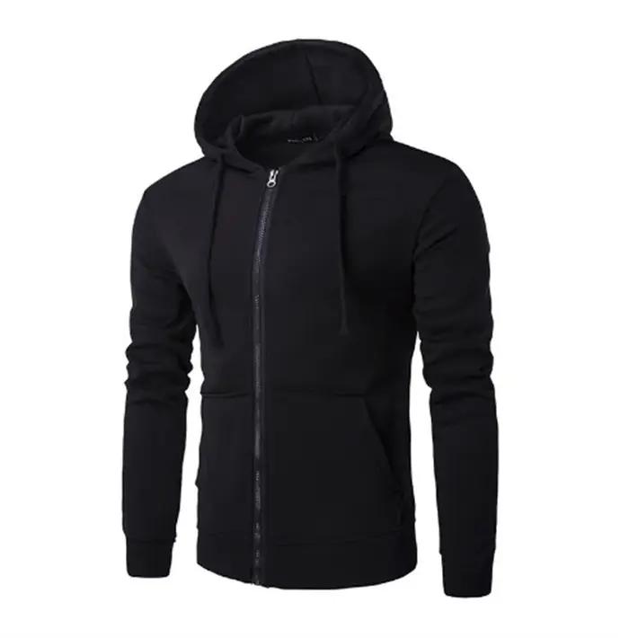 Printemps automne hommes sweats à capuche à manches longues cardigan à fermeture éclair homme/femme