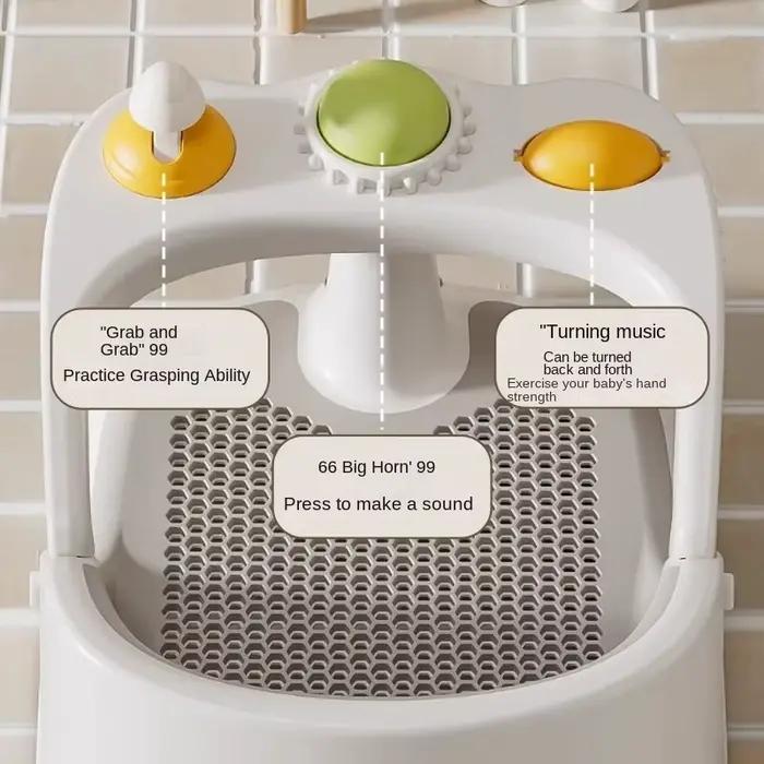 Siège de bain pour bébé assis avec tasse de rinçage antidérapant confortable pour bébés de 6 mois et plus bains pour enfants occasions spéciales
