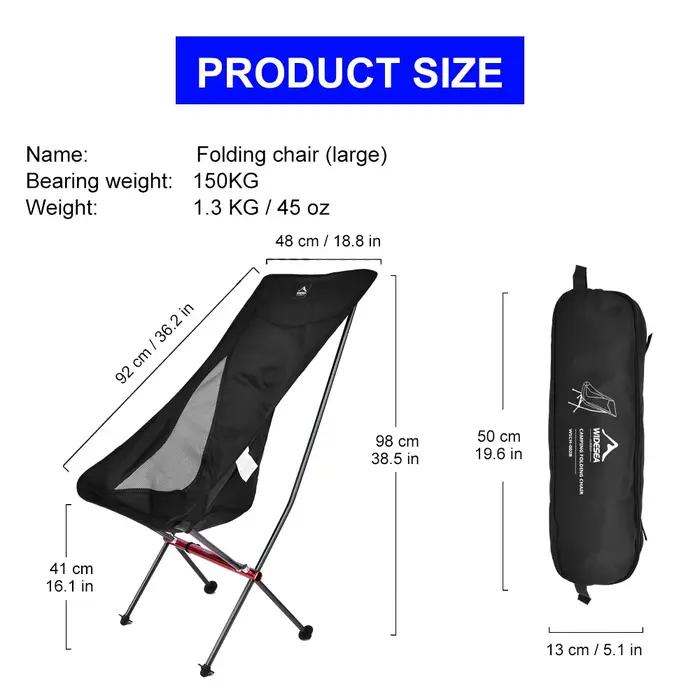 Chaise pliante en polyester durable pour camping plage pêche détente longue assise stable polyvalente avec poche rangement