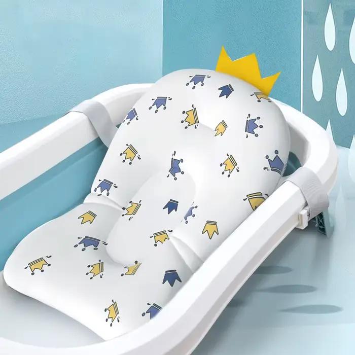 Siège de baignoire pour bébé support de bain en polymères coussin d'air de douche lit antidérapant sécurité pour nouveau né occasions spéciales pour bébé