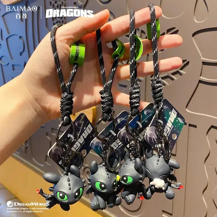 Authentique Dragon dompteur maître volant sans dents garçon porte-clés nouveau sac pendentif petits