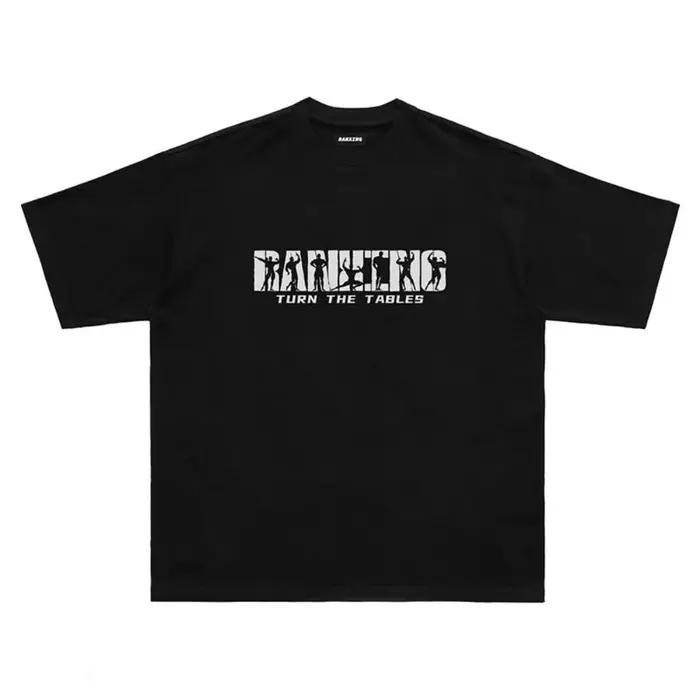 T-shirt col rond pour hommes, confortable et respirant, avec lettres imprimées, entraînement muscula