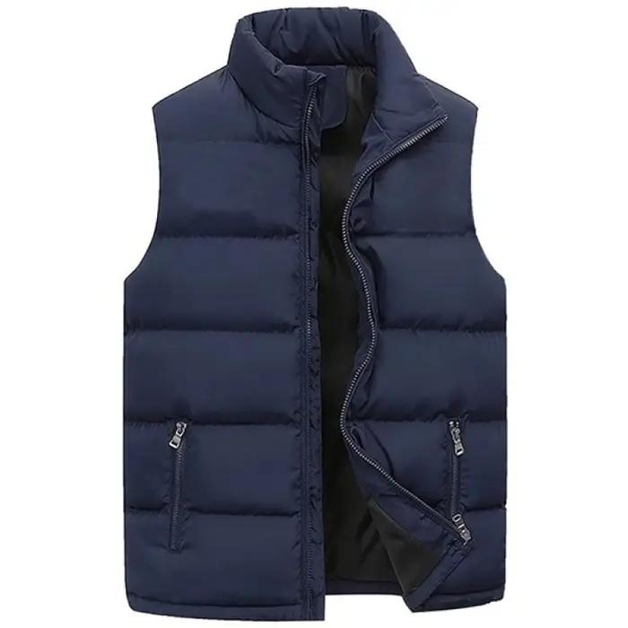 GlaJacket-Veste à col montant pour homme, manteau à fermeture éclair imperméable, gilet décontracté,