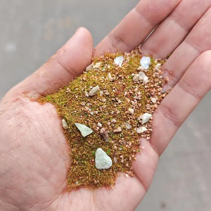 1.058 oz/sac bricolage modèle mélangé avec poudre d'herbe de pierre, simulation de pelouse, aménagem