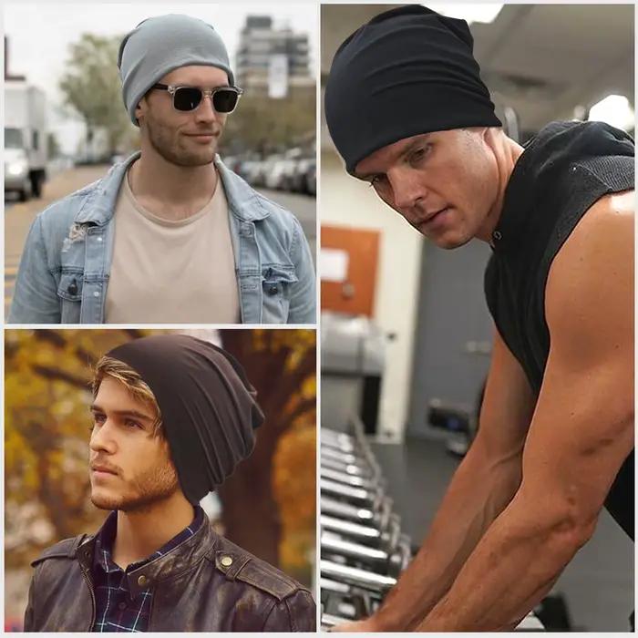 Bonnet Unisexe en Tissu Uni - Bonnet Doux et Léger pour l'Hiver, Chaud pour Hommes et Femmes, Hip-Ho