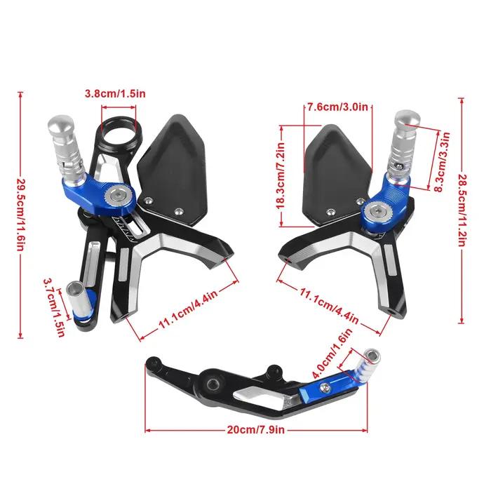 Repose-pieds réglables en fibre de carbone pour moto BMW S1000RR S 1000 RR 2015-2018