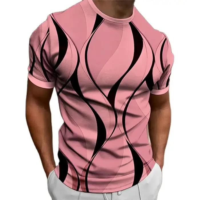 T-shirt manches courtes col rond homme, estival et à la mode, avec impression 3D, punk, streetwear,