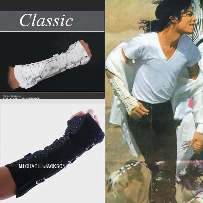 Rare Michael Jackson Punk brassard mauvais confiture noir blanc coton gant pour les Fans Punk pour P