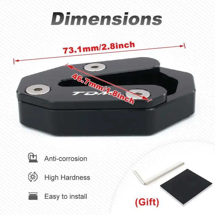 Ajustement pour Yamaha TDM900 TDM900A 2005-2010 Extension de moto support latéral plaque béquille ch