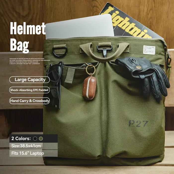 Maden Sac de Portage de Casque d'Équipement Tactique pour Hommes, Sac de Voyage Multi-Poche, Sac Mai