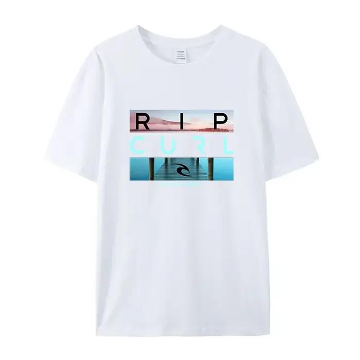 Vente Rip Livethe recherche beauté Curl Logot-chemise pour hommes été incroyable qualité 100% coton